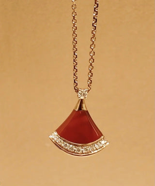 Bvlgari Colorful Fan Pendant Necklace – Elegant Luxury Jewelry